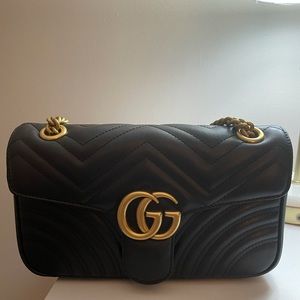 Black bag with heart marmont